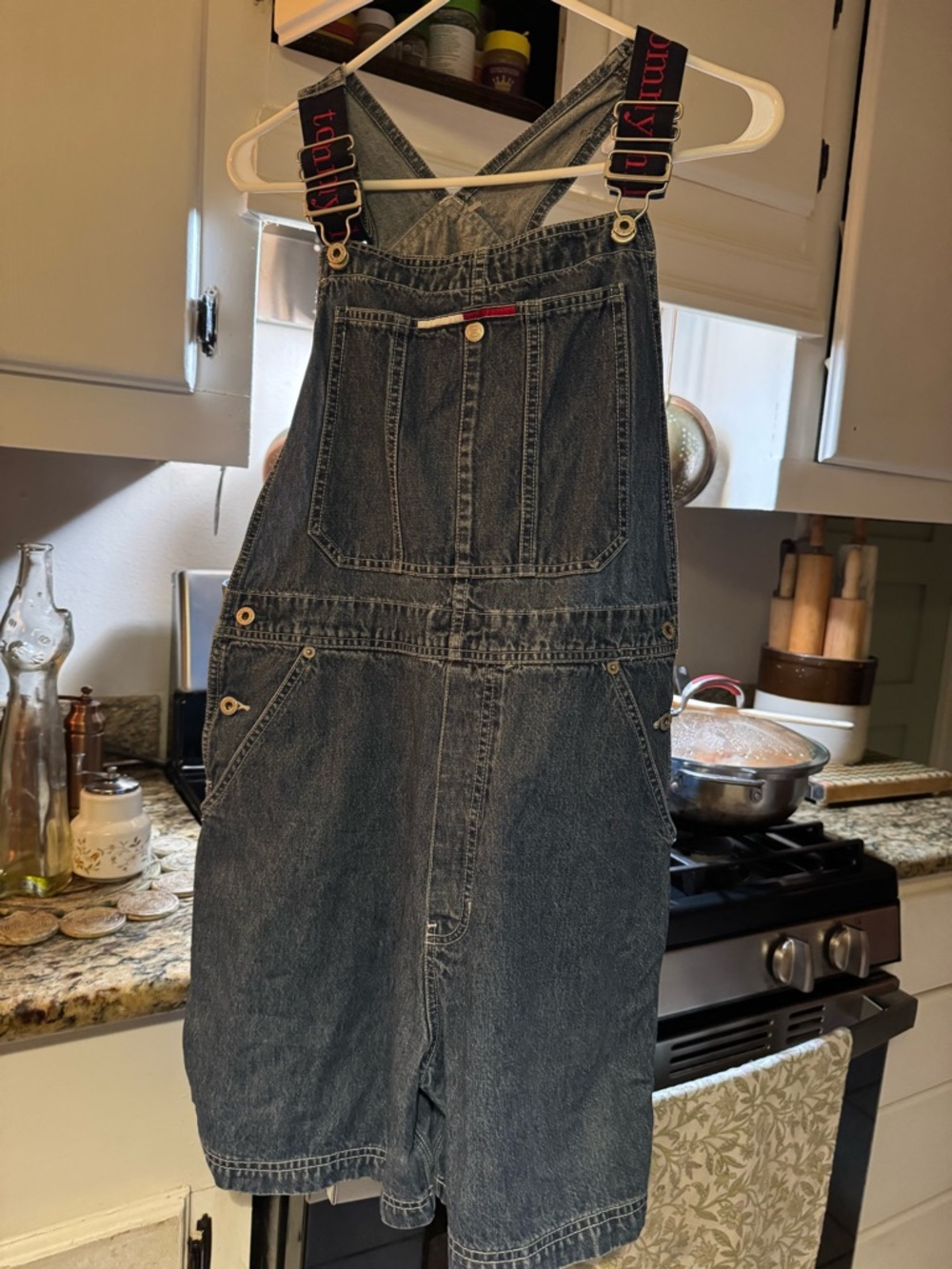 Y2K Tommy Hillfigure overalls size l